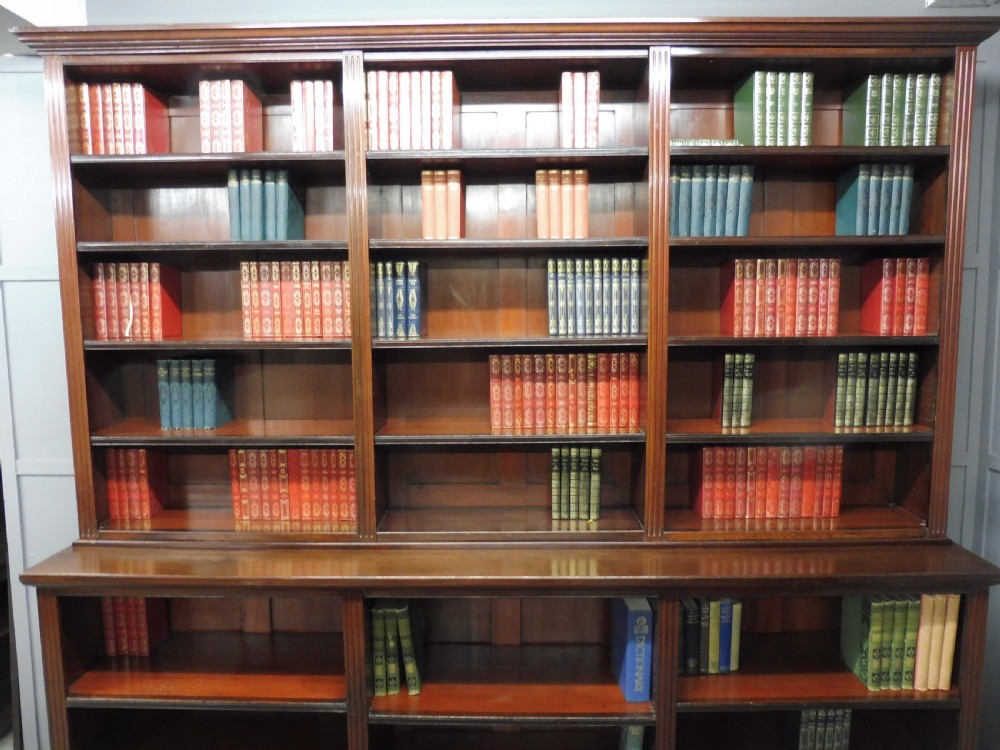 LARGE VICTORIAN MAHOGANY OPEN LIBRARY BOOKCASE View IV