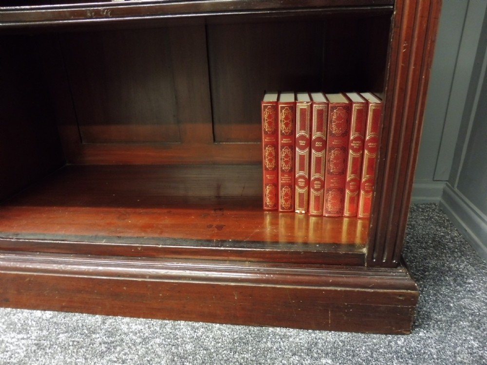 LARGE VICTORIAN MAHOGANY OPEN LIBRARY BOOKCASE View XII