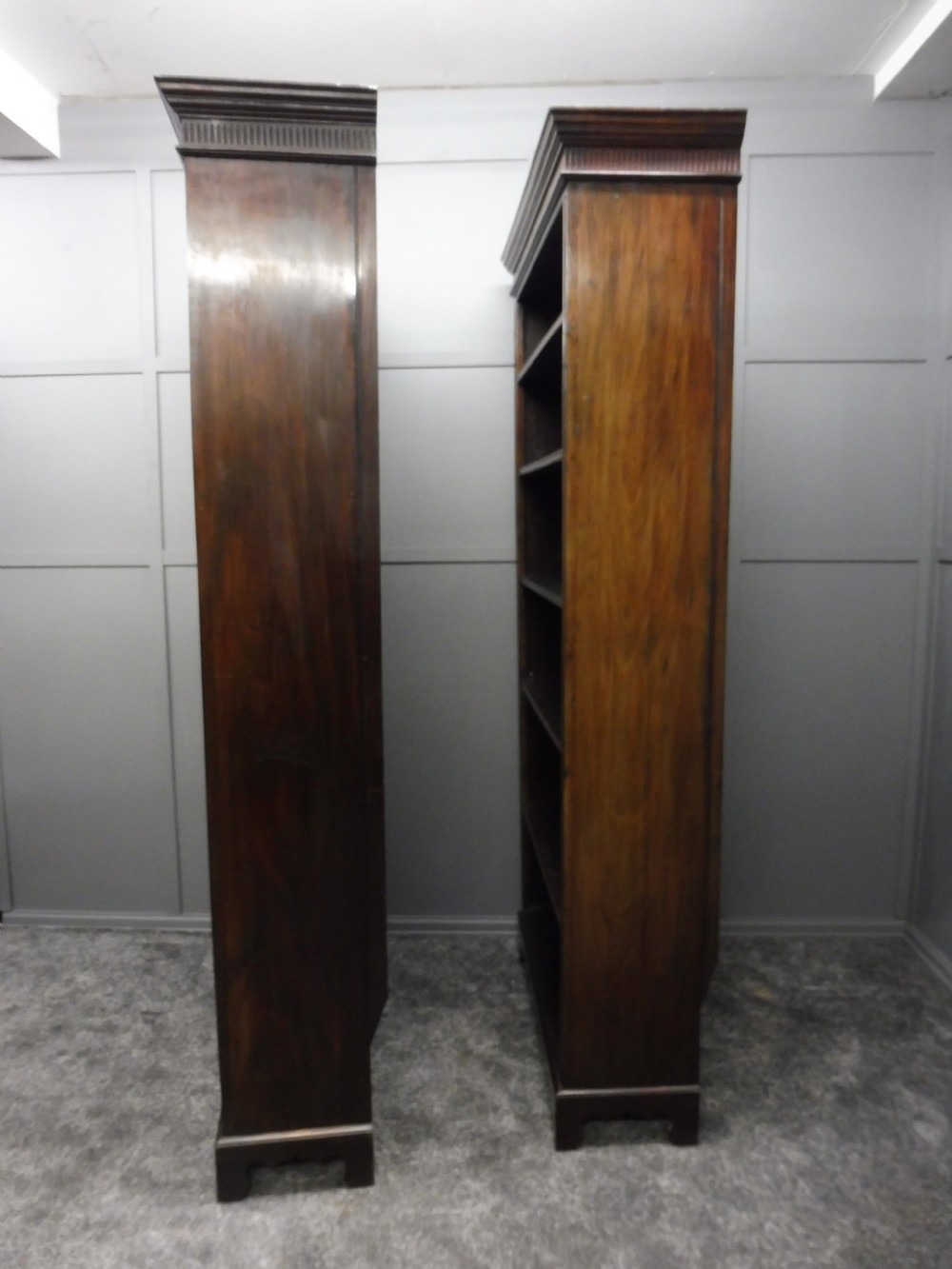 PAIR OF 19th CENTURY MAHOGANY ALCOVE BOOKCASES View III