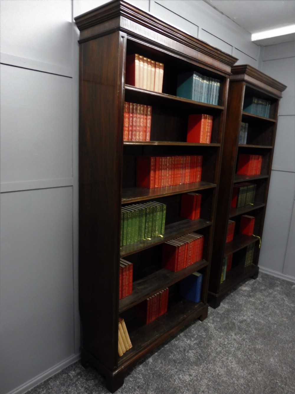 PAIR OF 19th CENTURY MAHOGANY ALCOVE BOOKCASES View V