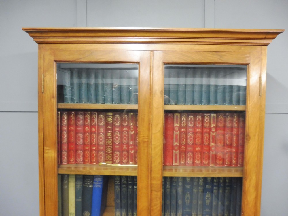 SLIM LIGHT WALNUT GLAZED BOOKCASE View VI