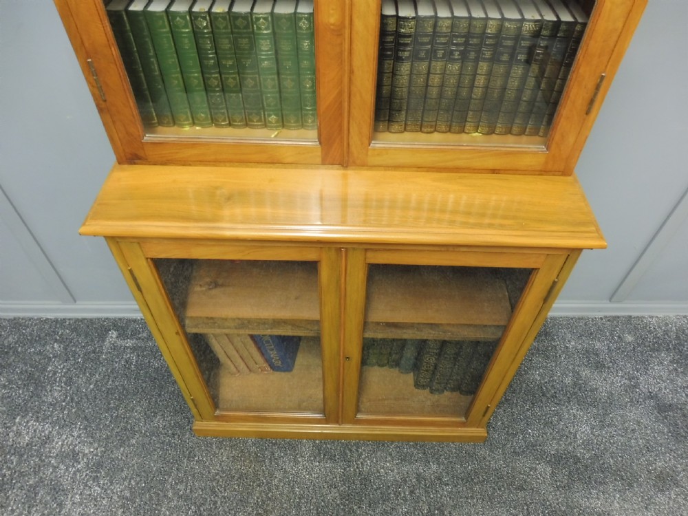 SLIM LIGHT WALNUT GLAZED BOOKCASE View VII