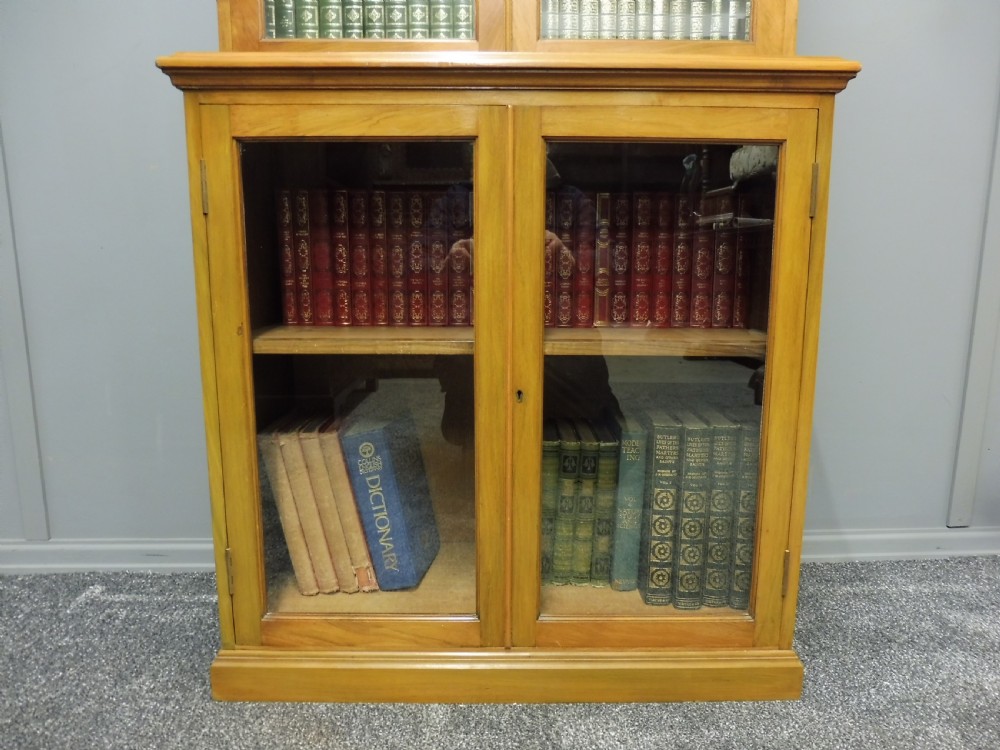 SLIM LIGHT WALNUT GLAZED BOOKCASE View VIII