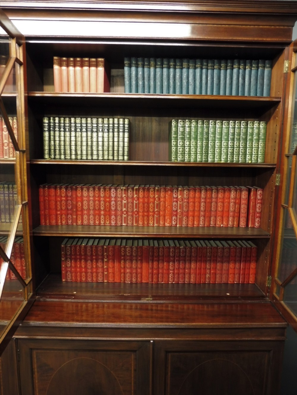 LARGE EDWARDIAN INLAID LIBRARY BOOKCASE View XIII