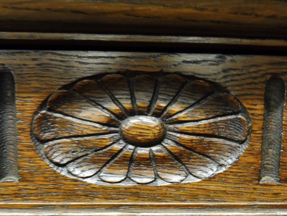 OAK 4 DOOR BOOKCASE CIRCA 1920 View X