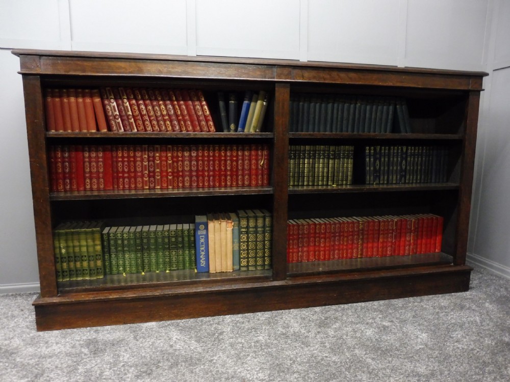 VICTORIAN OAK OPEN BOOKCASE View II