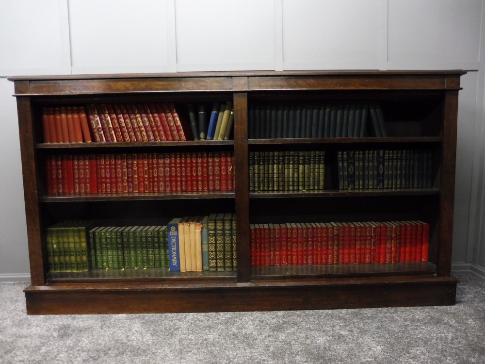 VICTORIAN OAK OPEN BOOKCASE View III