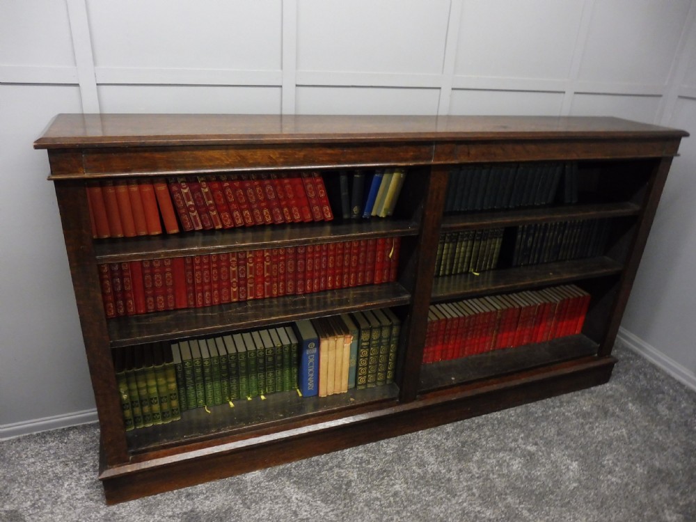 VICTORIAN OAK OPEN BOOKCASE View IV