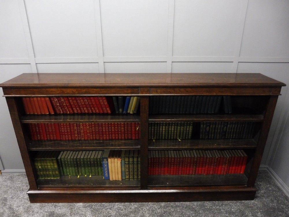 VICTORIAN OAK OPEN BOOKCASE View V