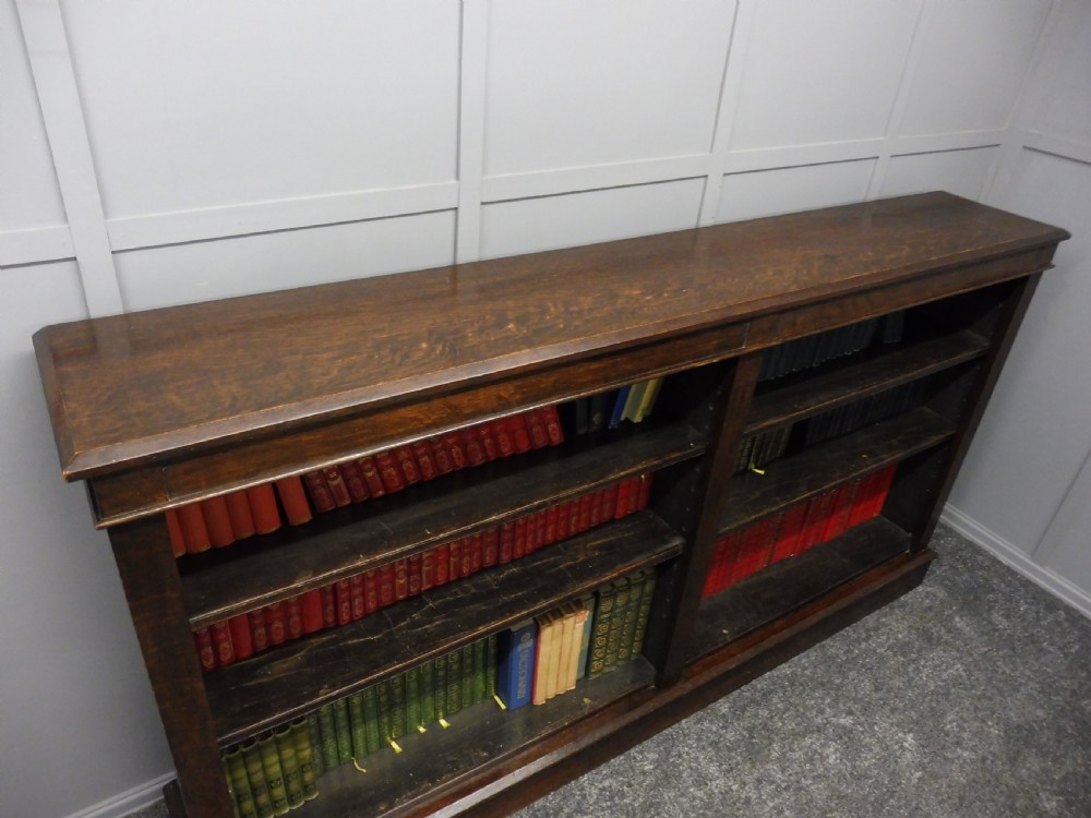 VICTORIAN OAK OPEN BOOKCASE View VI
