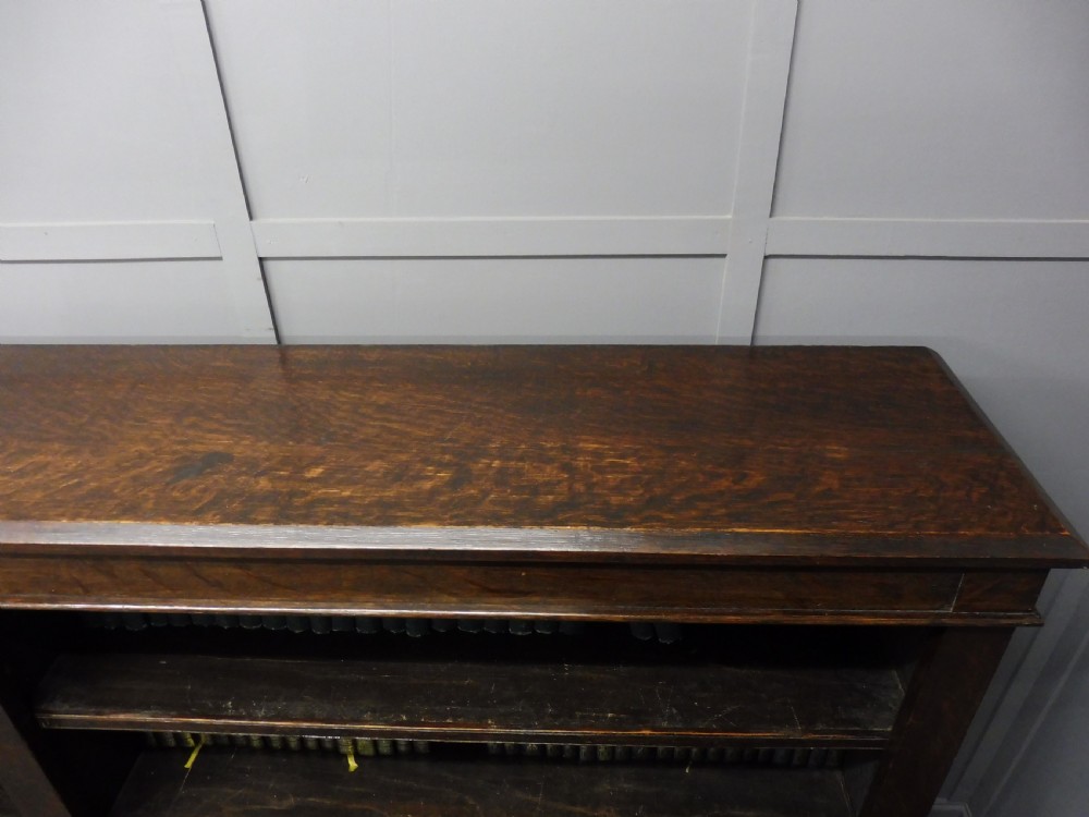 VICTORIAN OAK OPEN BOOKCASE View VIII