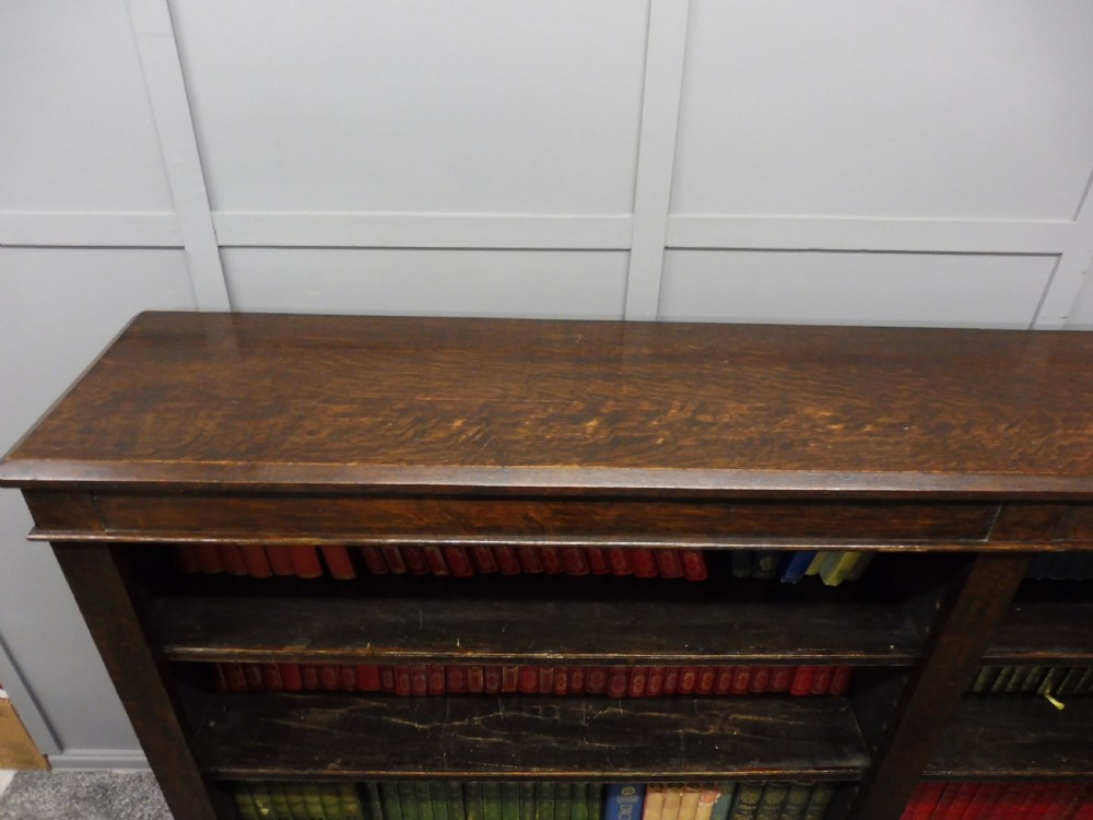 VICTORIAN OAK OPEN BOOKCASE View IX