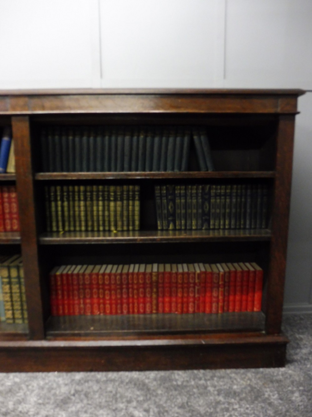 VICTORIAN OAK OPEN BOOKCASE View XI