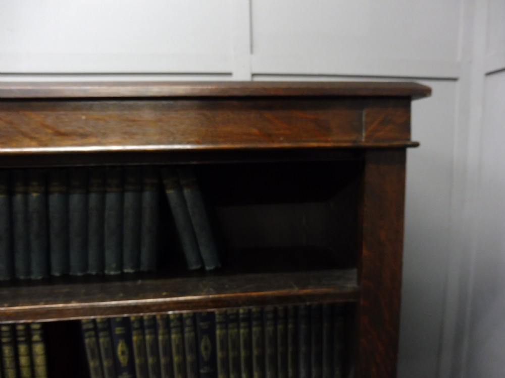 VICTORIAN OAK OPEN BOOKCASE View XII