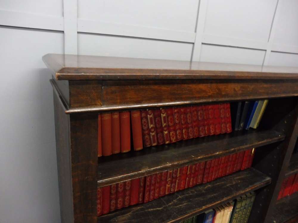 VICTORIAN OAK OPEN BOOKCASE View XIII