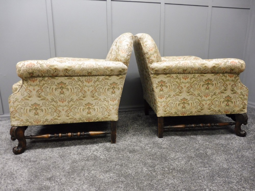 EDWARDIAN WALNUT FRAMED 3 PIECE SUITE View X