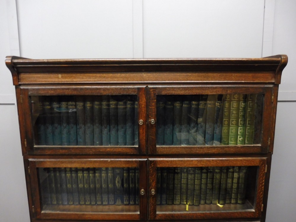 OAK FOUR HIGH STACKING LAWYERS BOOKCASE View VIII