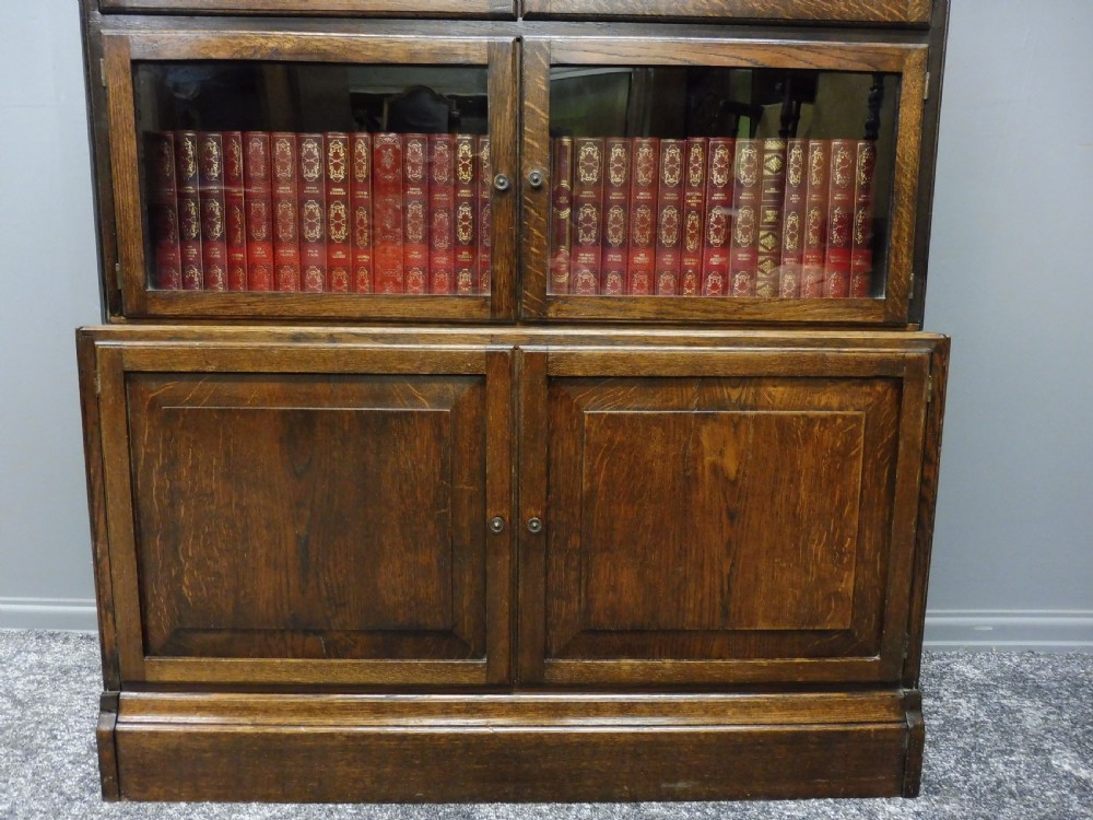 OAK FOUR HIGH STACKING LAWYERS BOOKCASE View IX