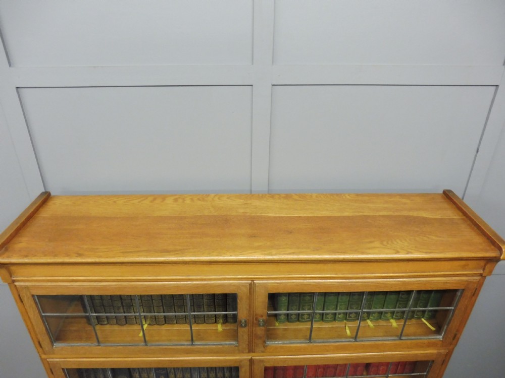PALE OAK SECTIONAL LAWYERS BOOKCASE BY MINTY LIBRARY SPECIALISTS OF OXFORD View IV