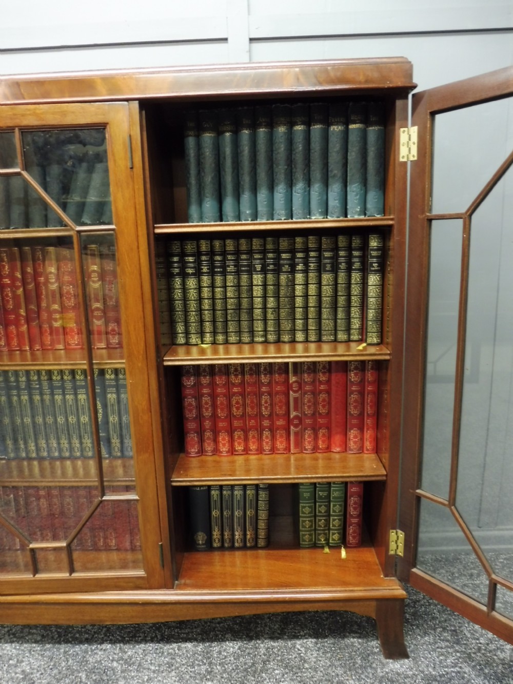 MAHOGANY 3 DOOR BOOKCASE View VII