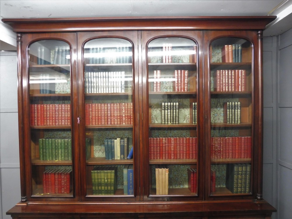 LARGE VICTORIAN MAHOGANY COUNTRY HOUSE LIBRARY BOOKCASE View VII