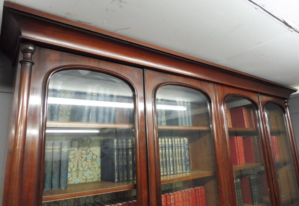 LARGE VICTORIAN MAHOGANY COUNTRY HOUSE LIBRARY BOOKCASE View X