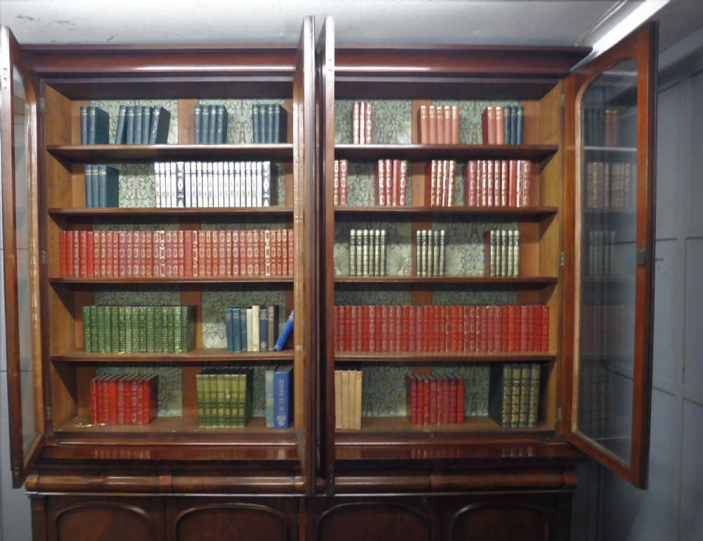 LARGE VICTORIAN MAHOGANY COUNTRY HOUSE LIBRARY BOOKCASE View XII