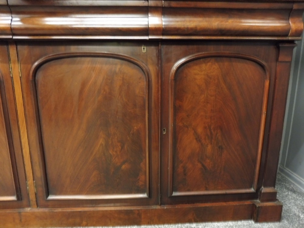 LARGE VICTORIAN MAHOGANY COUNTRY HOUSE LIBRARY BOOKCASE View XIII