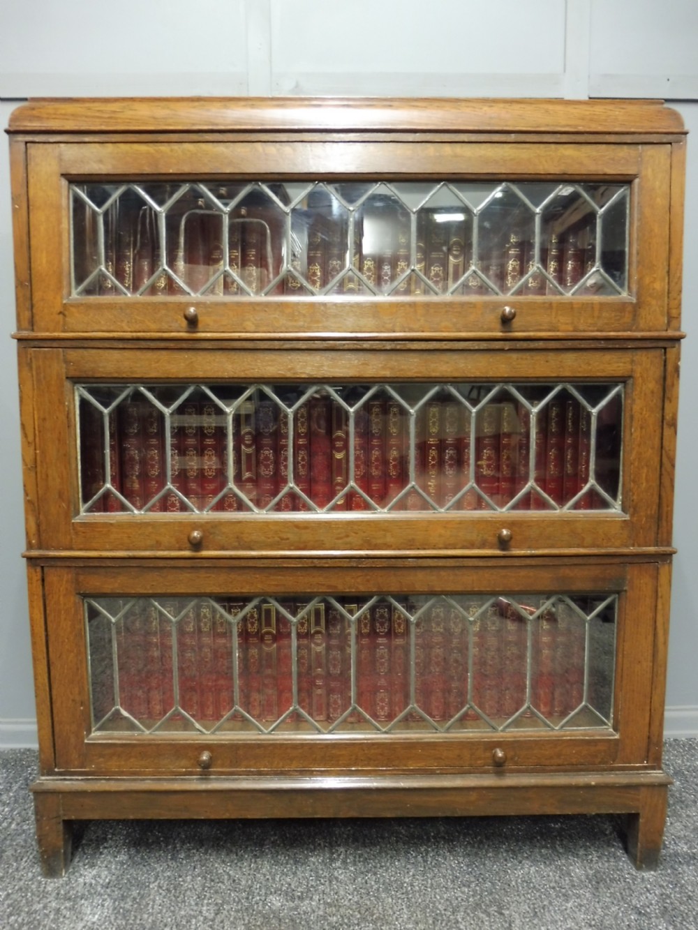 GOLDEN OAK LAWYERS STACKING BOOKCASE 