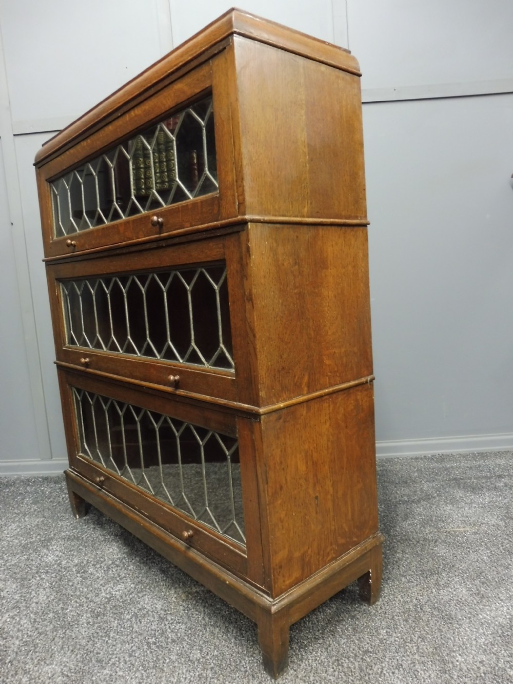GOLDEN OAK LAWYERS STACKING BOOKCASE  View IV