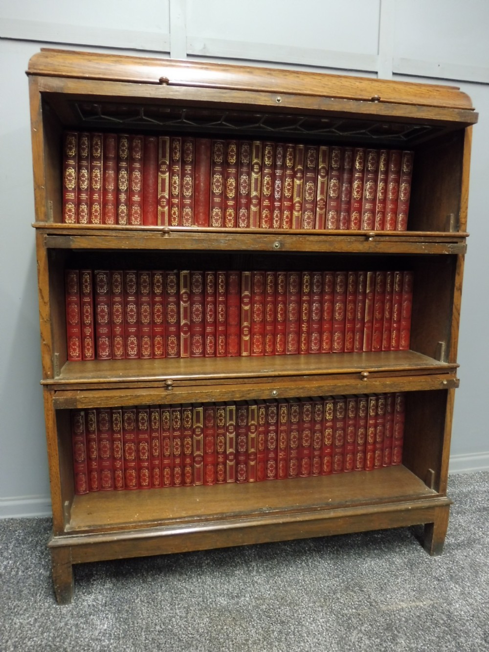 GOLDEN OAK LAWYERS STACKING BOOKCASE  View VII