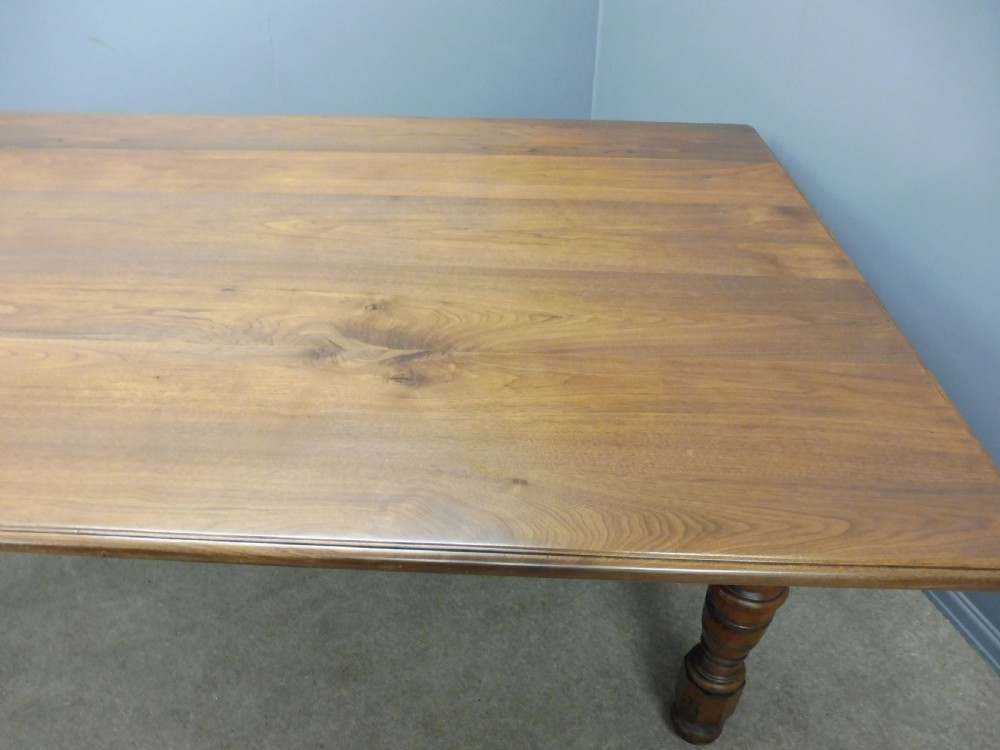 LARGE ANTIQUE WALNUT DINING TABLE SEATS 10 View IV