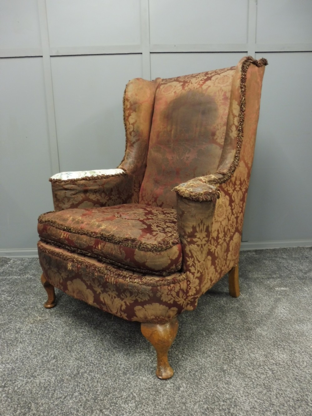 ANTIQUE WING ARMCHAIRS FOR RECOVERING View V