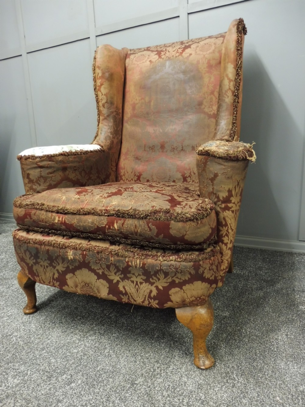 ANTIQUE WING ARMCHAIRS FOR RECOVERING View VII
