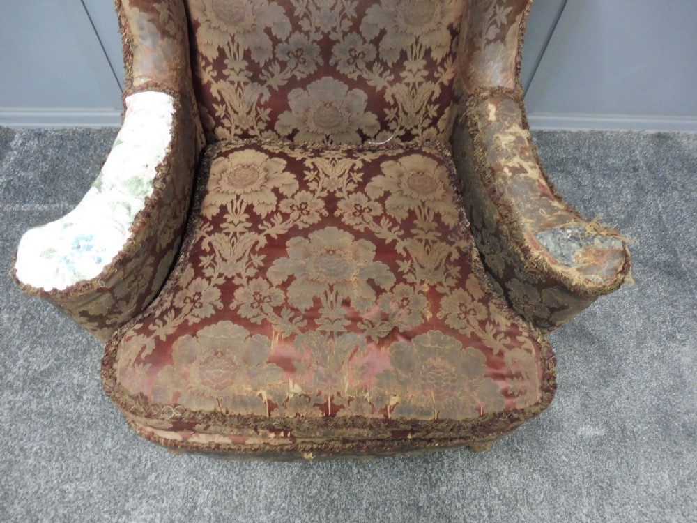 ANTIQUE WING ARMCHAIRS FOR RECOVERING View VIII