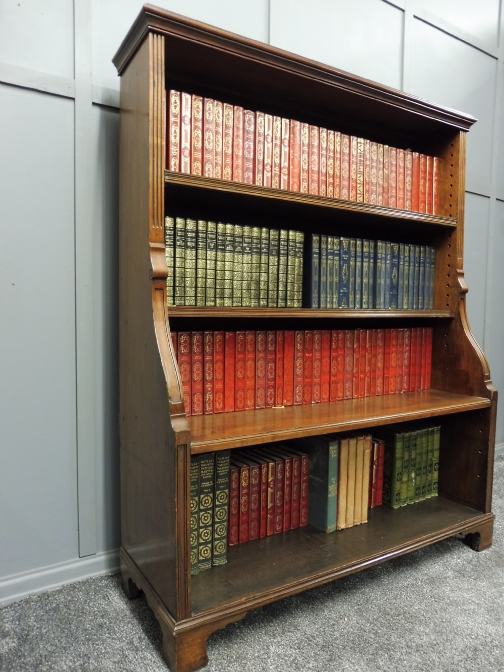 19TH CENTURY WALNUT WATERFALL BOOKCASE View III