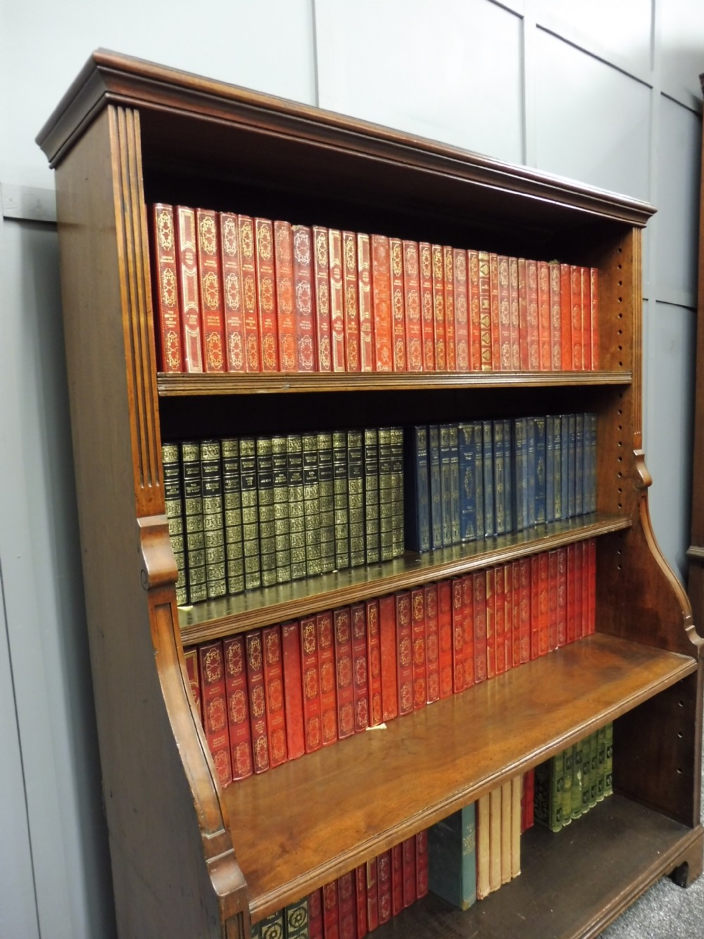 19TH CENTURY WALNUT WATERFALL BOOKCASE View IV