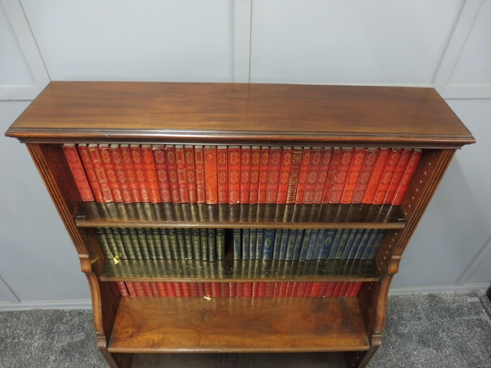 19TH CENTURY WALNUT WATERFALL BOOKCASE View V