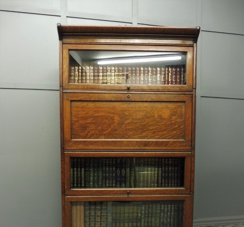 ANTIQUE OAK  LAWYERS BOOKCASE View II