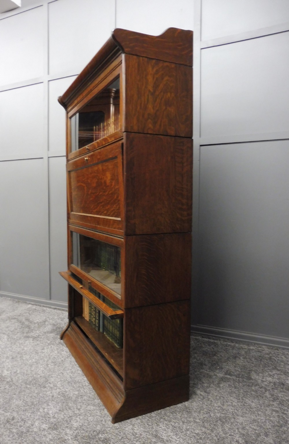 ANTIQUE OAK  LAWYERS BOOKCASE View IV