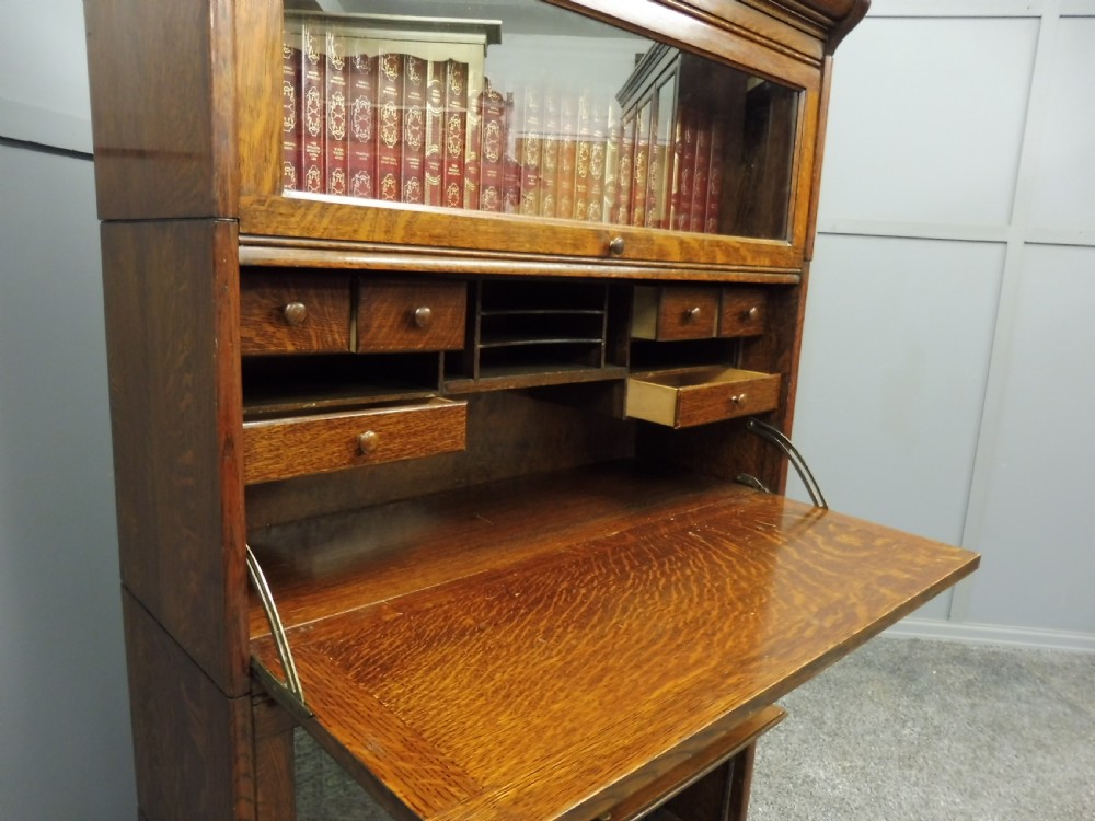 ANTIQUE OAK  LAWYERS BOOKCASE View VIII