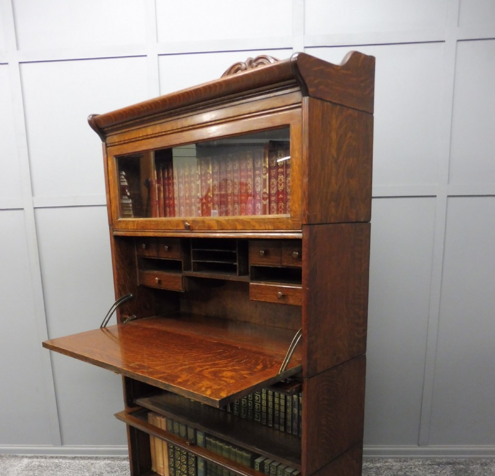 ANTIQUE OAK  LAWYERS BOOKCASE View XII