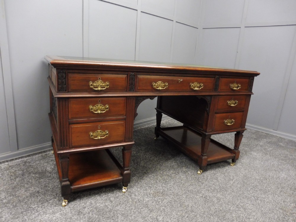 LATE VICTORIAN WALNUT DESK