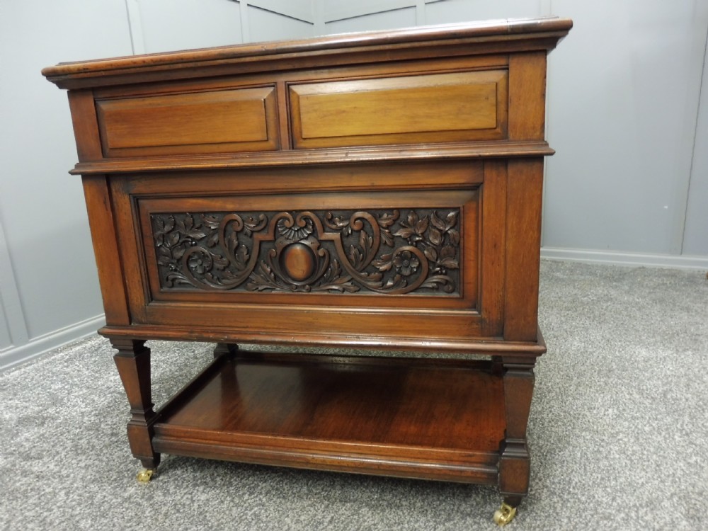 LATE VICTORIAN WALNUT DESK View V