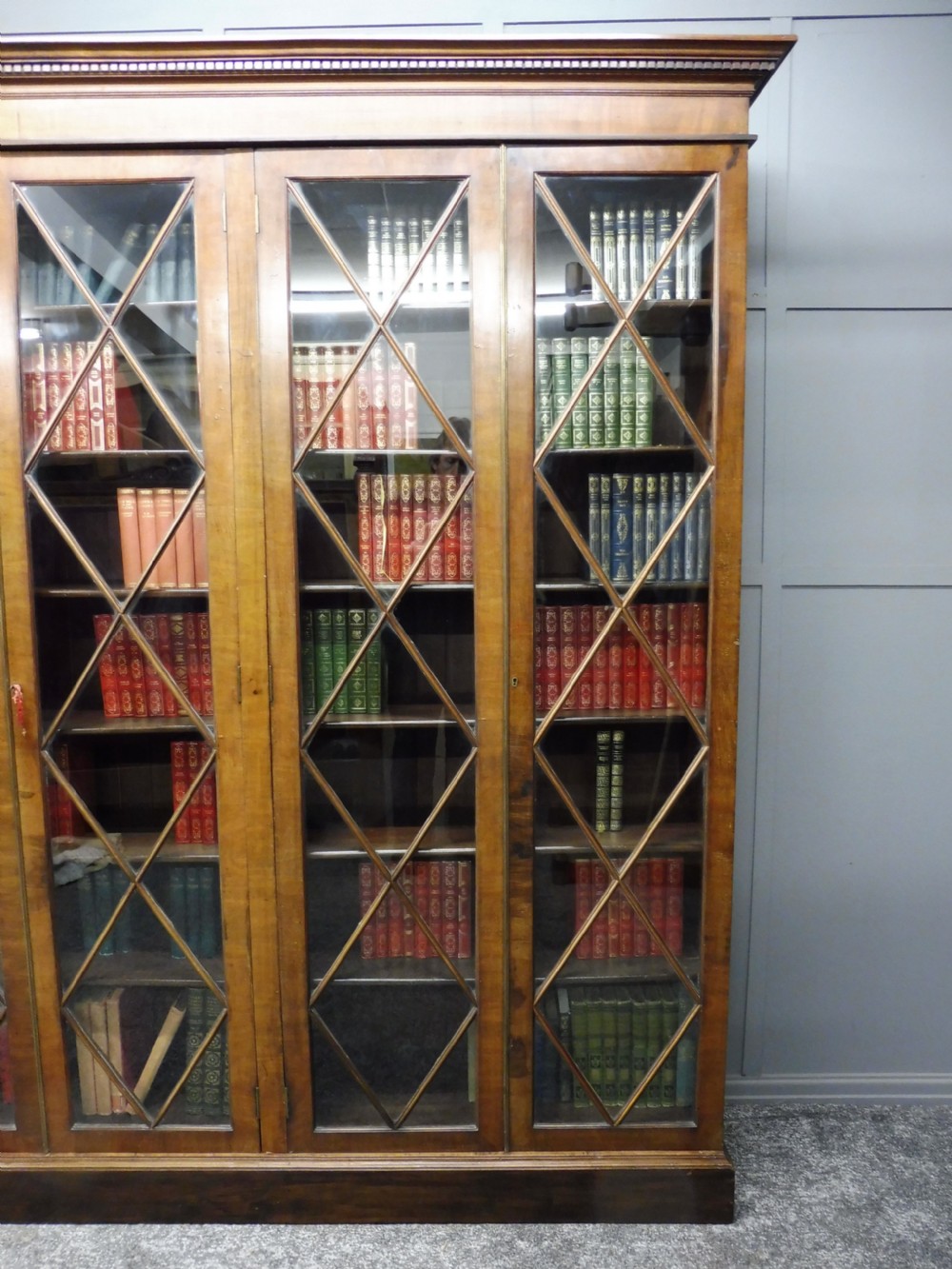 LARGE VICTORIAN MAHOGANY FOUR DOOR BOOKCASE View VI