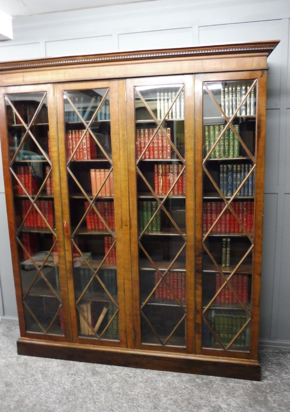 LARGE VICTORIAN MAHOGANY FOUR DOOR BOOKCASE View VII
