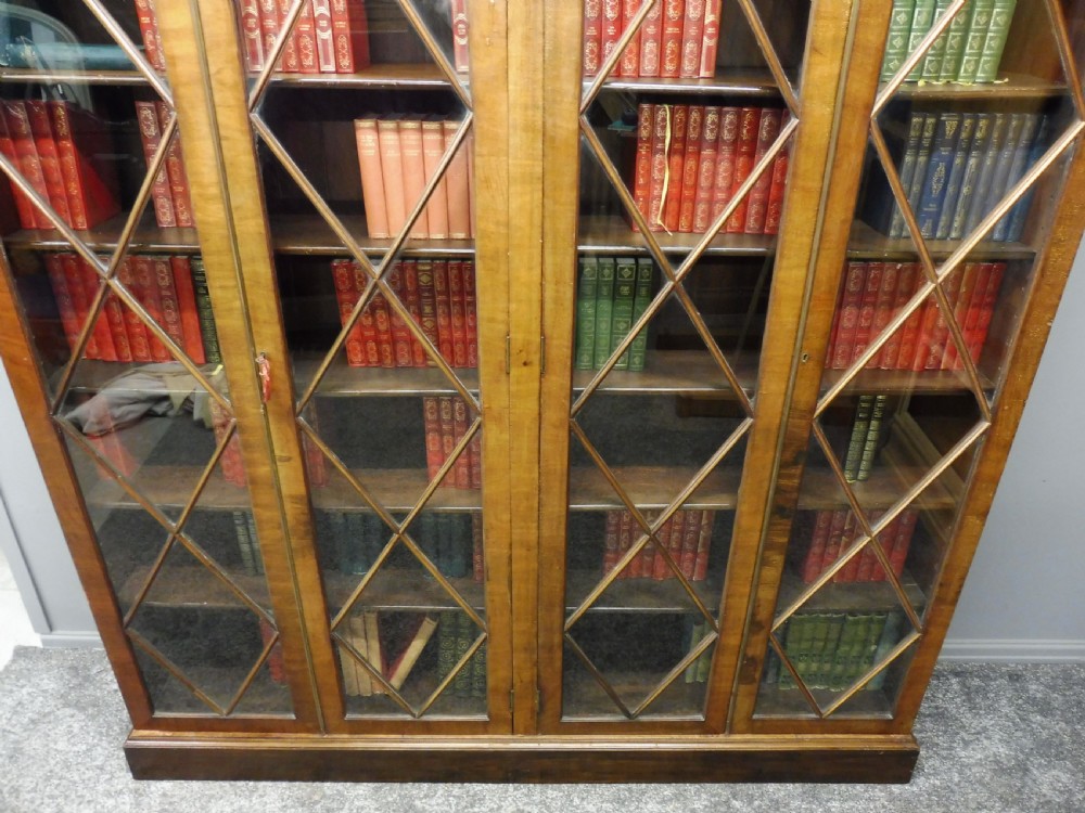 LARGE VICTORIAN MAHOGANY FOUR DOOR BOOKCASE View XI