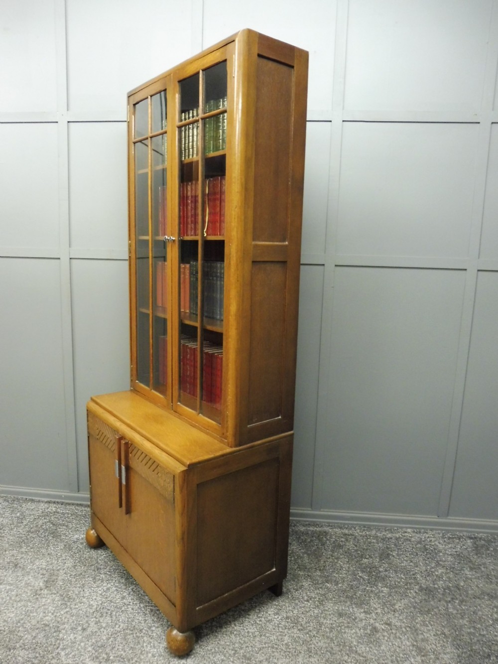 OAK ART DECO BOOKCASE CIRCA 1930 View IV