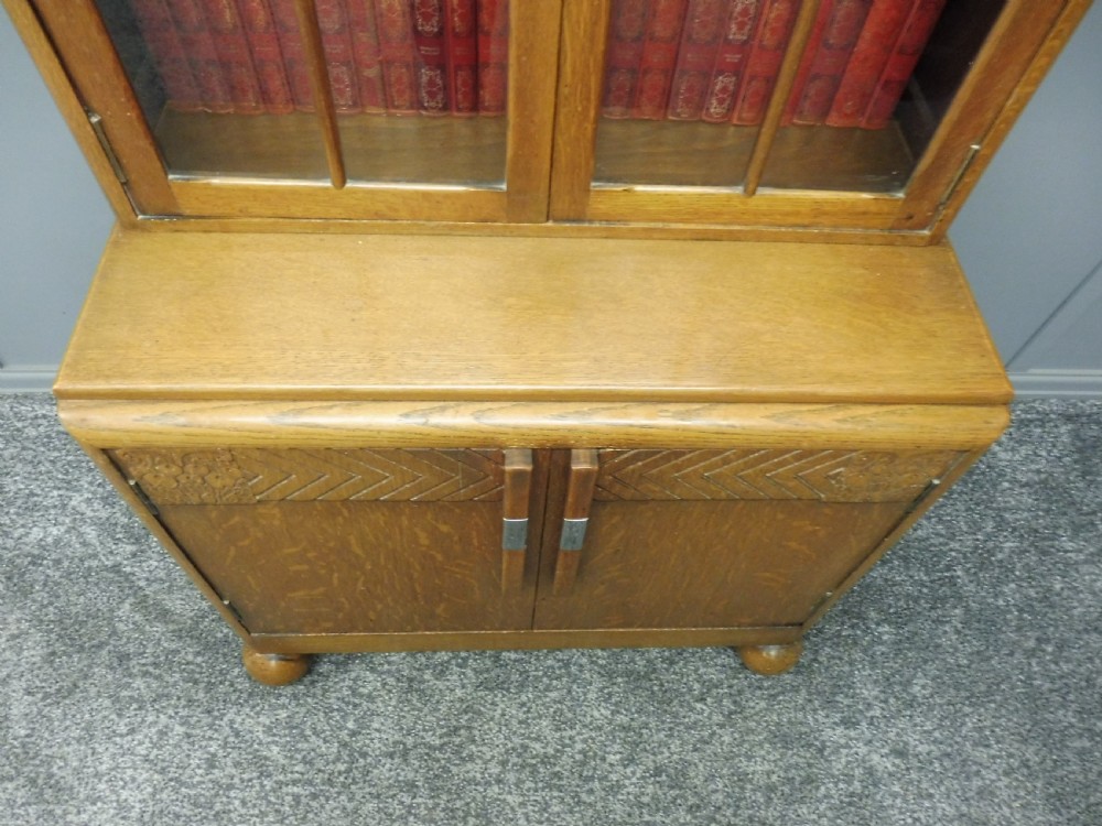 OAK ART DECO BOOKCASE CIRCA 1930 View VI