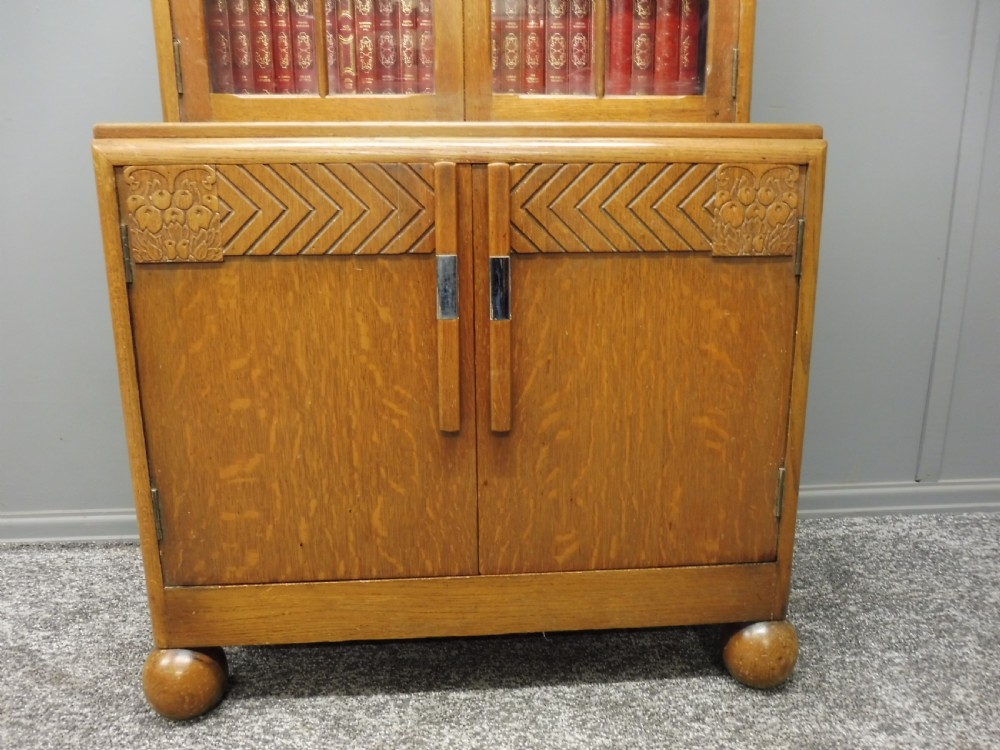 OAK ART DECO BOOKCASE CIRCA 1930 View VII
